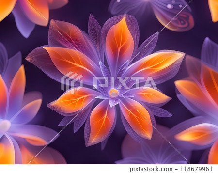 a purple flower with a stunning gradient of petals against a blurred background a purple flower with a stunning gradient of petals against a blurred background 118679961