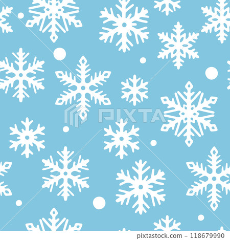 Pattern with abstract snowflakes. Merry Christmas and Happy New Year background. Pattern with abstract snowflakes. Merry Christmas and Happy New Year background. 118679990