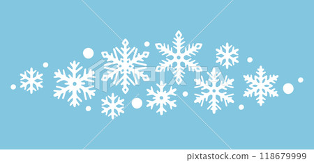 Background with abstract snowflakes. Merry Christmas and Happy New Year illustration. 118679999
