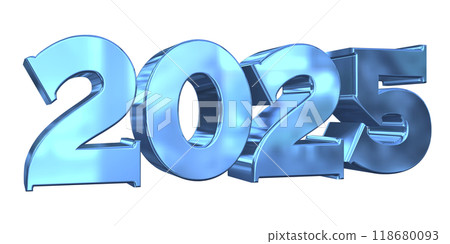 3DCG letters [2025] blue, blue 118680093