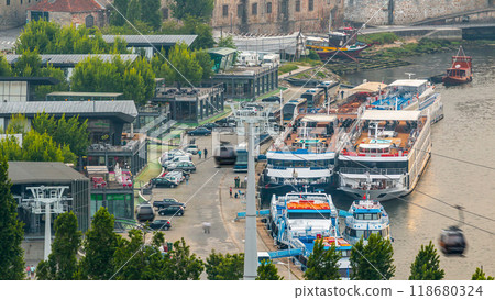 View of the Douro River and embankment timelapse in Porto, Portugal. View of the Douro River and embankment timelapse in Porto, Portugal. 118680324