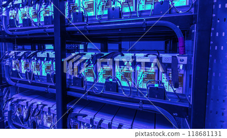 Special case with shelves where batteries are stocked for emergency relief timelapse hyperlapse 118681131