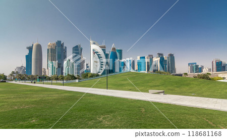 The high-rise district of Doha timelapse hyperlapse The high-rise district of Doha timelapse hyperlapse 118681168