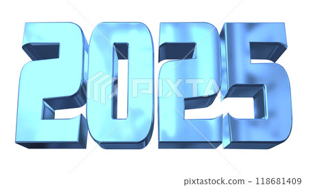 3DCG letters [2025] blue, blue 118681409