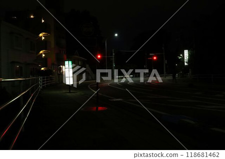 Night view of Sendai's Tadami Bridge and surrounding area 118681462