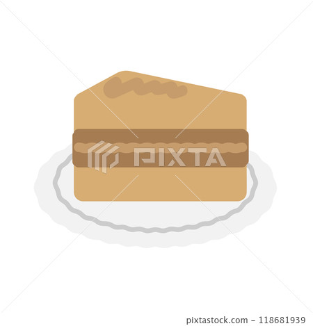 Chocolate cake illustration Chocolate cake illustration 118681939