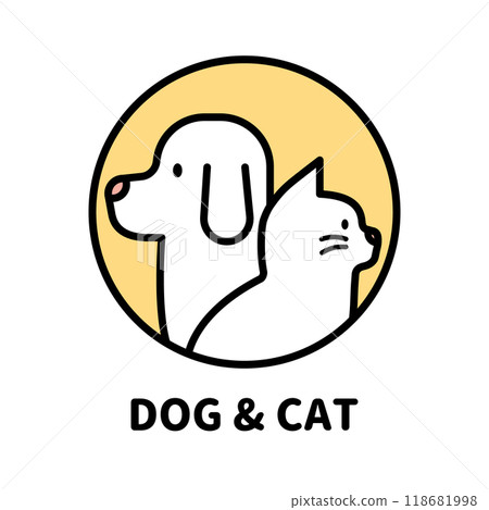 狗和貓的個人資料標誌顏色 118681998