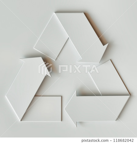 3D Rendering of a Recycling Symbol 3D Rendering of a Recycling Symbol 118682042