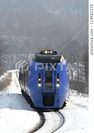 Limited express Ozora train running on the Nemuro Main Line 118682239