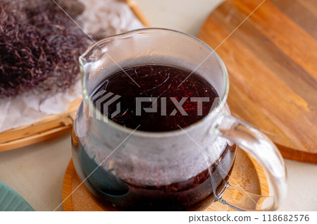 Homemade corn silk tea Homemade corn silk tea 118682576
