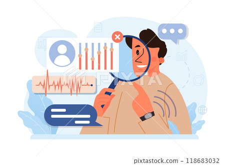 Biohacking. Health' engineering and improving with modern monitoring system, supplements, diet, and lifestyle changes. Human biological well-being and youth maintaining. Flat vector illustration Biohacking. Health' engineering and improving with modern monitoring system, supplements, diet, and lifestyle changes. Human biological well-being and youth maintaining. Flat vector illustration 118683032