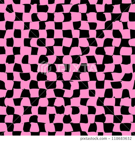 Psychedelic checkerboard pattern 118683632