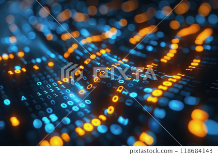 digital data stream background with binary code... - Stock Illustration ...
