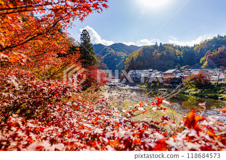 Aichi Prefecture Korankei Gorge Autumn Leaves 118684573