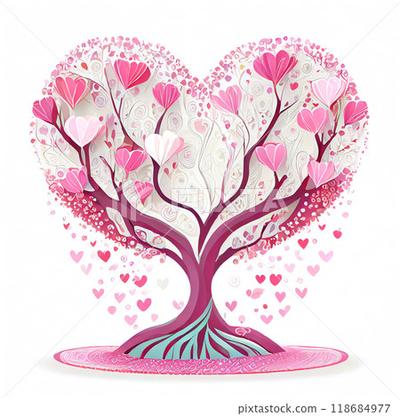 心形花，生成AI AI影像 118684977