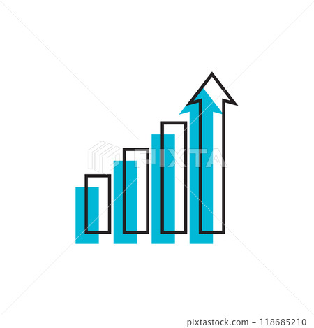 Business arrow up growth trading investment 118685210