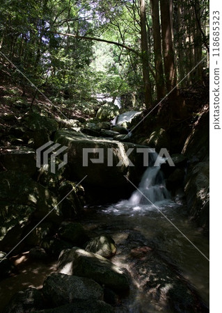 A water source at Dangoan in Akizuki, Fukuoka Prefecture 118685323