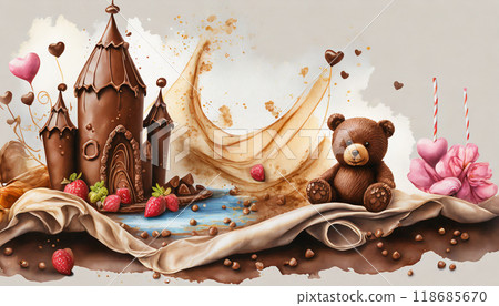 Chocolate Castle, Generative AI AI Images 118685670