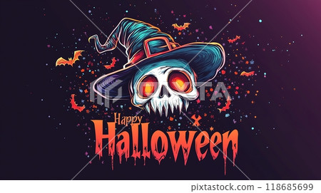 萬聖節可愛女巫的插圖 118685699