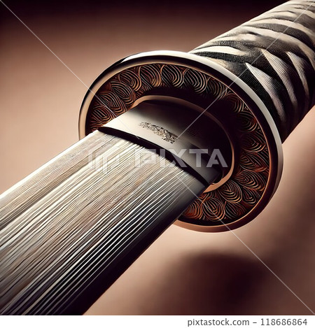 日本武士刀的特寫/日本武士刀的特寫 日本武士刀的特寫/日本武士刀的特寫 118686864