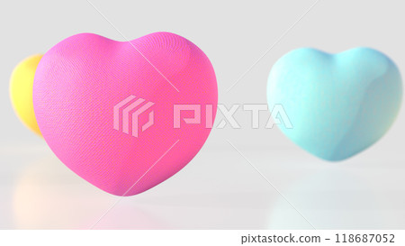 The Heart multicolor for love concept 3d rendering. The Heart multicolor for love concept 3d rendering. 118687052