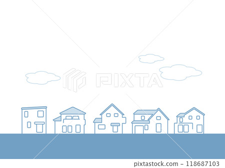 Residential area background illustration 118687103