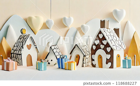 Heart and Chocolate Town, Generative AI, AI Images Heart and Chocolate Town, Generative AI, AI Images 118688227