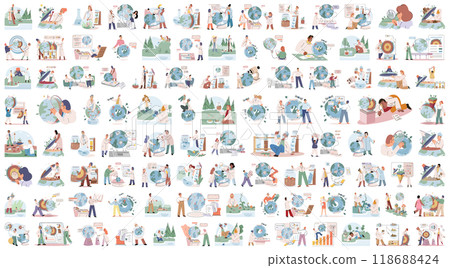Scientific experiment. Vector illustration. Professionals in field science drive innovation through their research and discoveries Analysis studies and experiments provides valuable insights Scientific experiment. Vector illustration. Professionals in field science drive innovation through their research and discoveries Analysis studies and experiments provides valuable insights 118688424