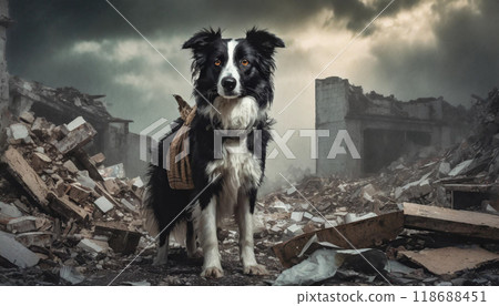 救災犬、生成AI、AI影像 118688451