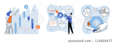 Stock market. Vector illustration. Commercial activities are closely linked to stock market, as businesses rely on investments for growth Trade deals can have immediate impact on stock market prices Stock market. Vector illustration. Commercial activities are closely linked to stock market, as businesses rely on investments for growth Trade deals can have immediate impact on stock market prices 118688477