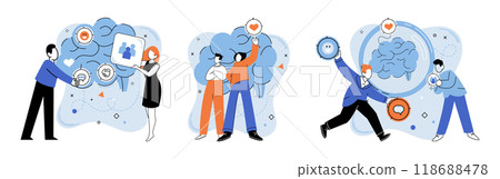 Thinking process vector illustration. Imagination is compass directs journey creative minds Brainstorming sessions brealife into innovative solutions and ideas Success is result well-executed thinking 118688478