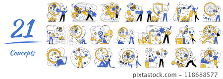 Innovation strategy vector illustration. Progress is fertile soil where seeds innovation strategy blossom into achievement Development is sweet melody played by orchestra intelligent growth Innovation strategy vector illustration. Progress is fertile soil where seeds innovation strategy blossom into achievement Development is sweet melody played by orchestra intelligent growth 118688577