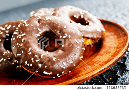 Chocolate cookies rings. Biscuit rings. Chocolate cookies rings. Biscuit rings. 118688785