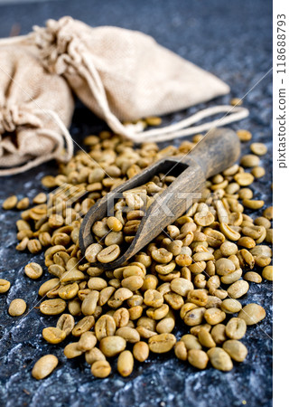 Green coffee beans Green coffee beans 118688793