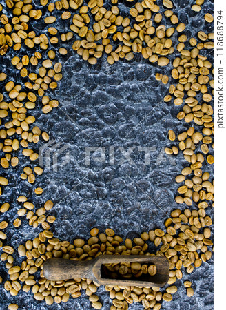 Green coffee beans 118688794