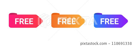 Free sticker with gradient for business. Shop discount coupon for purchase. Free sticker with gradient for business. Shop discount coupon for purchase. 118691338