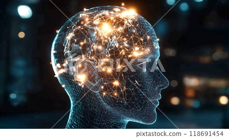 Abstract background with abstract blue light 118691454