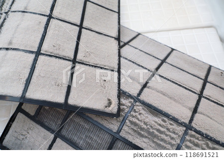 Dusty air conditioner filter Dusty air conditioner filter 118691521