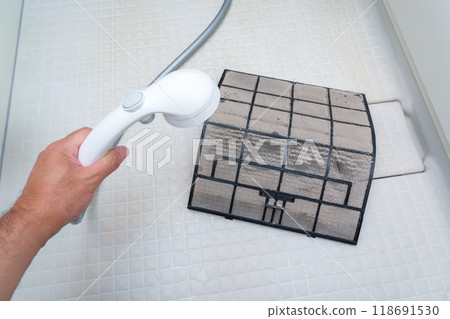 Dusty air conditioner filter Dusty air conditioner filter 118691530