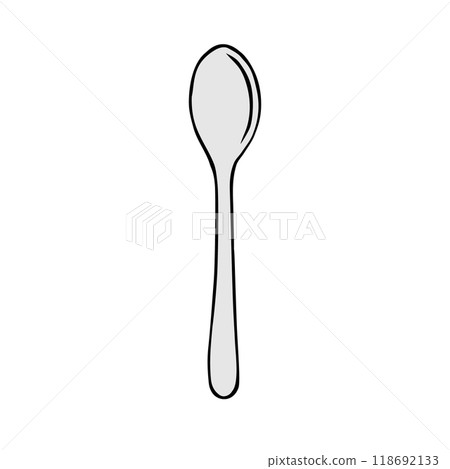 Vector hand drawn doodle sketch colored spoon 118692133