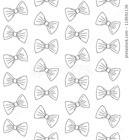 Vector seamless pattern of hand drawn bow tie 118692136