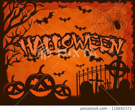 halloween holiday scary and creepy poster background for design vector illustration halloween holiday scary and creepy poster background for design vector illustration 118692371