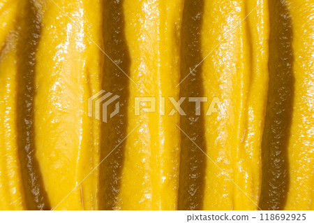 Macro Texture Mustard Sauce, Natural Traditional Spicy Mustard Sauce. 118692925