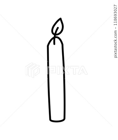 aesthetics hand drawn line candle. Colored Vector outline flat illustration isolated on background. decorative element for greeting card, web, christmas, wedding, birthday, valentine day aesthetics hand drawn line candle. Colored Vector outline flat illustration isolated on background. decorative element for greeting card, web, christmas, wedding, birthday, valentine day 118693027