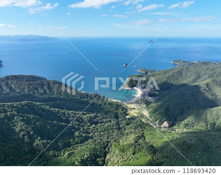 Kyoto: Sorayama Observatory in Maizuru City, drone aerial photography 118693420