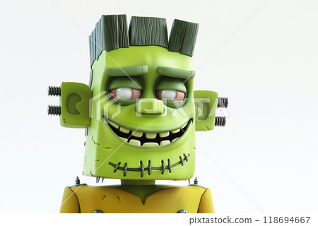 Whimsical 3D character for Halloween with playful expression and vibrant colors. Whimsical 3D character for Halloween with playful expression and vibrant colors. 118694667