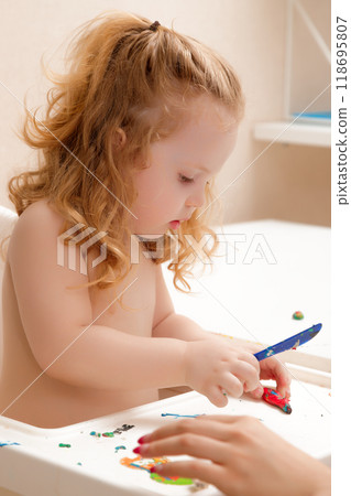 Cute baby 2 years old . Adorable cute little 118695807