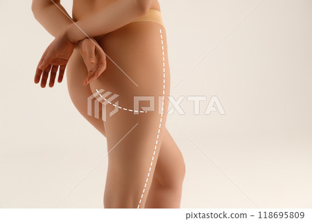 Body Shaping Spa And Slimming. Closeup cropped of Body Shaping Spa And Slimming. Closeup cropped of 118695809
