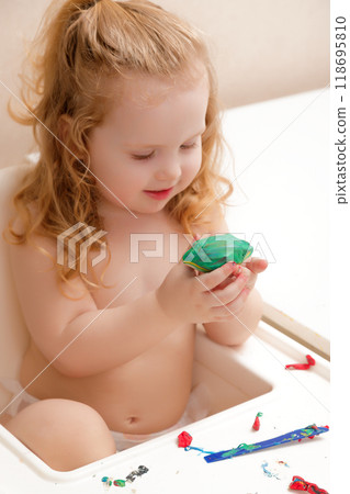 Cute baby 2 years old . Adorable cute little 118695810