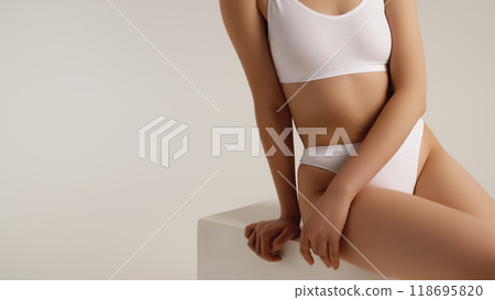 Body Shaping Spa And Slimming. Closeup cropped of Body Shaping Spa And Slimming. Closeup cropped of 118695820